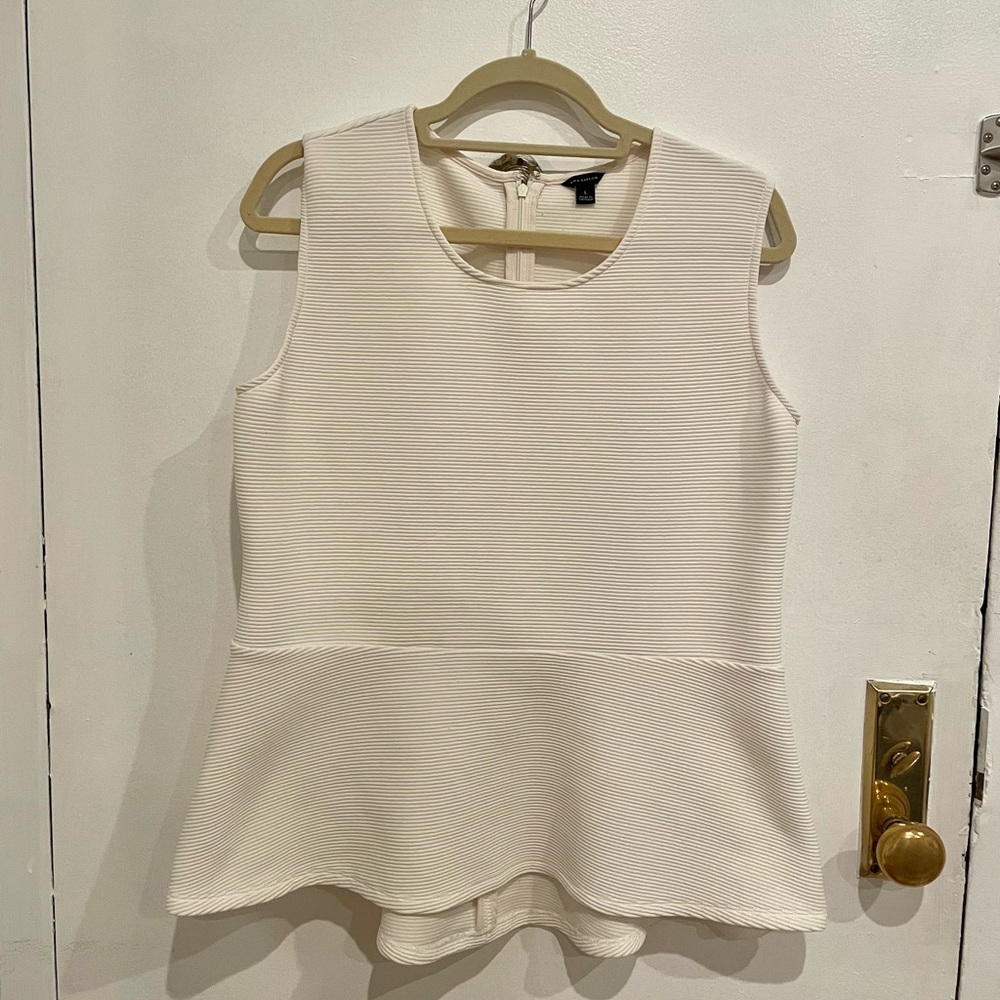 Ann Taylor Ribbed Peplum Top